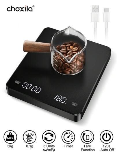 1 قطعة مقياس رقمي للقهوة مزود بمؤقت